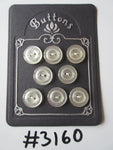 #3160 Lot of 8 Translucent Buttons