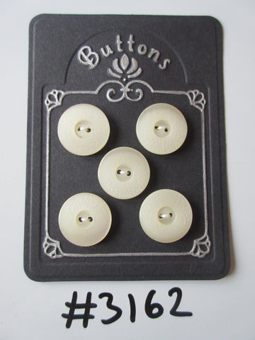 #3162 Lot of 5 Off White Buttons