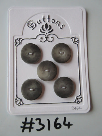 #3164 Lot of 5 Grey Swirl Buttons