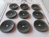 #3167 Lot of 9 Dark Grey / Black Buttons