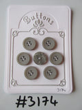 #3174 Lot of 7 Silver Colour Buttons