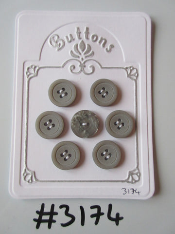#3174 Lot of 7 Silver Colour Buttons