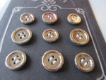 #3182 Lot of 9 Silver Colour Buttons