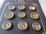 #3182 Lot of 9 Silver Colour Buttons