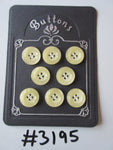 #3195 Lot of 8 Cream Buttons