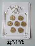 #3198 Lot of 7 Beige Translucent Buttons