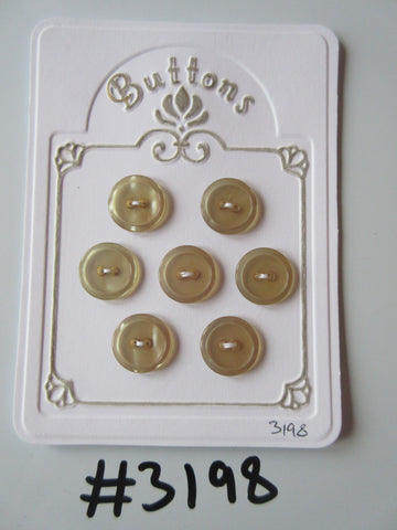 #3198 Lot of 7 Beige Translucent Buttons