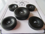#3214 Lot of 5 Chunky Black with Grey Swirl Buttons