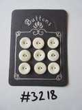 #3218 Lot of 9 Off White Buttons