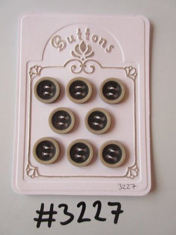 #3227 Lot of 8 Beige & Brown Buttons