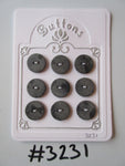 #3231 Lot of 9 Dark Grey / Black Buttons