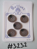 #3232 Lot of 5 Dark Lavender / Black Buttons