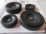 #3237 Lot of 4 Chunky Black Buttons