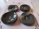 #3246 Lot of 4 Dark Grey Buttons
