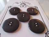 #3247 Lot of 5 Black Buttons