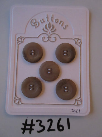 #3261 Lot of 5 Light Brown Buttons