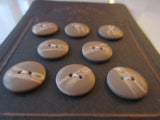 #3262 Lot of 8 Brown Streak Buttons
