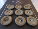 #3264 Lot of 9 Grey / Pumice Look Buttons