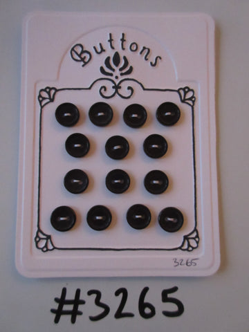 #3265 Lot of 14 Black Buttons