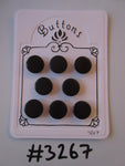#3267 Lot of 8 Dark Brown Buttons