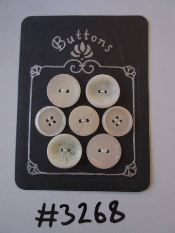 #3268 Lot of 7 Cream / Off White Buttons