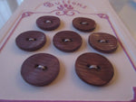 #3271 Lot of 7 Lavender Ridged Buttons