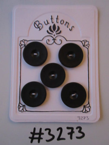 #3273 Lot of 5 Black Buttons