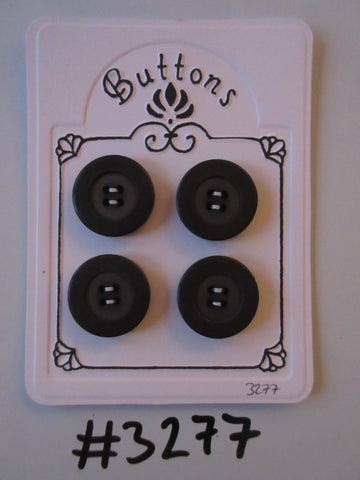 #3277 Lot of 4 Dark Grey Buttons