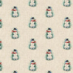 Christmas Snowman Snowperson All Over Cotton Rich Fabric - per metre