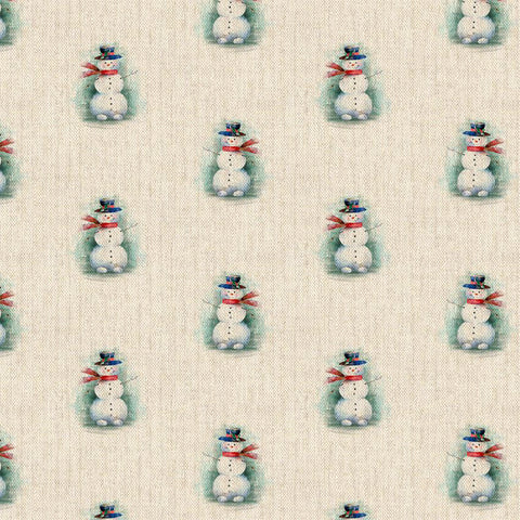 Christmas Snowman Snowperson Cotton Rich Fabric Bundle